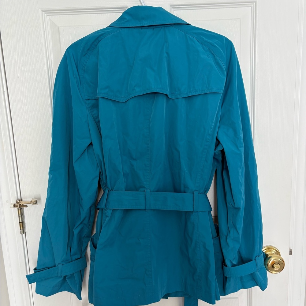 Talbots Vibrant Blue Trench Coat - Picture 6 of 6